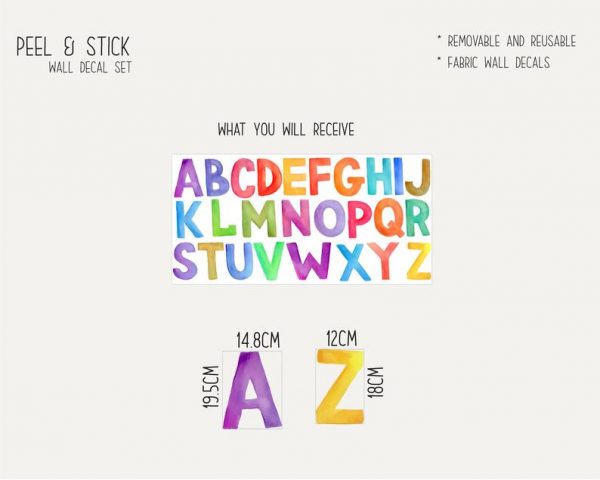 Alphabets wall Decals