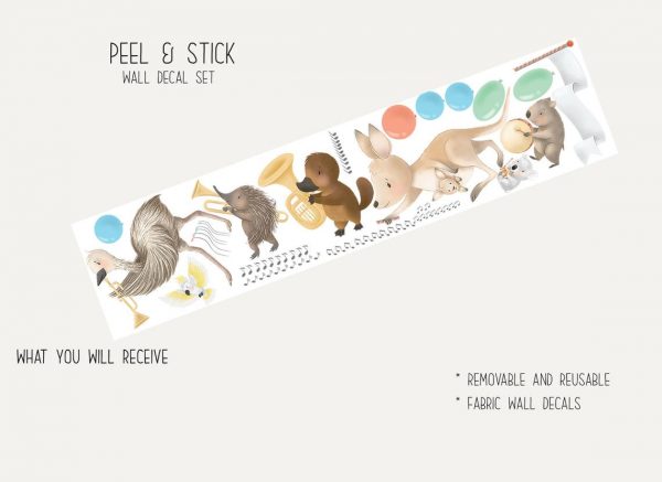 Aussie Animals Music Band Decals 02