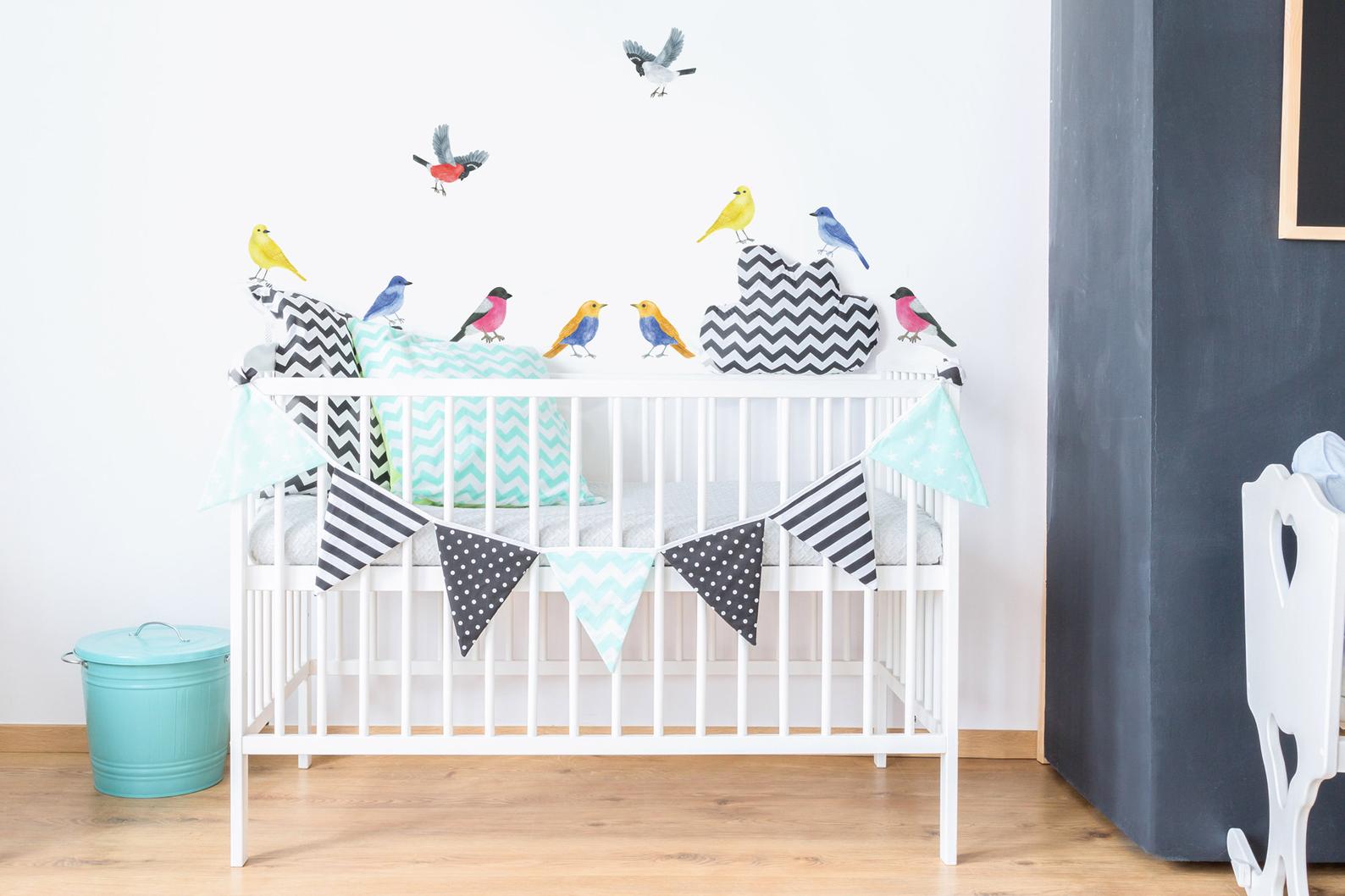 Birds Wall Decals | Watercolour | Fabric Wall Decals 01 Birds Wall Decals | Watercolour | Fabric Wall Decals