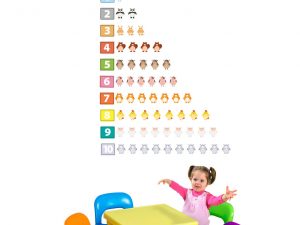 Cartoon Numbers Set | Numbers 1-10 Wall Decals | Children Wall Art | Classroom Decor