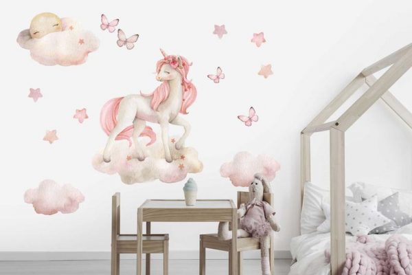 Dreaming Unicorn Wall Decal Set