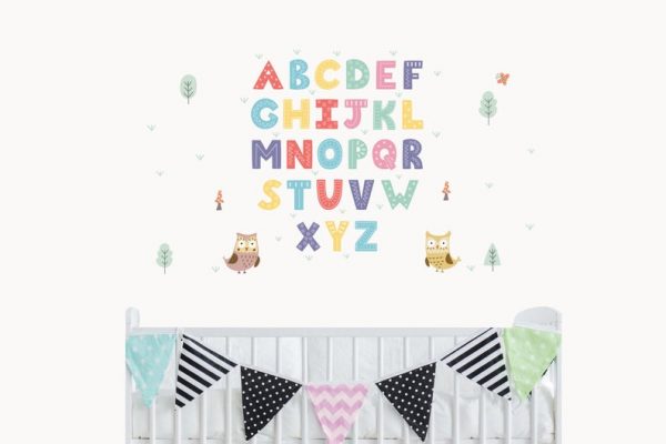 Funny forest alphabet Decals