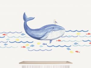 Giant Whale Fabric Wall Decal