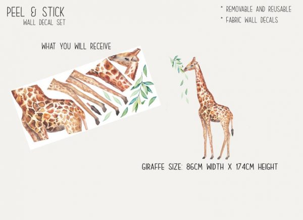 Giraffe Fabric Wall Decal