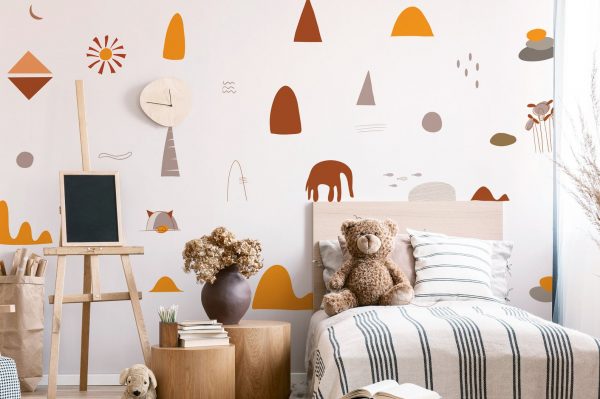 Kids Modern Art Shapes | Fabric Wall Decals