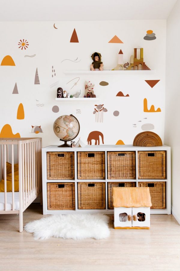 Kids Modern Art Shapes | Fabric Wall Decals