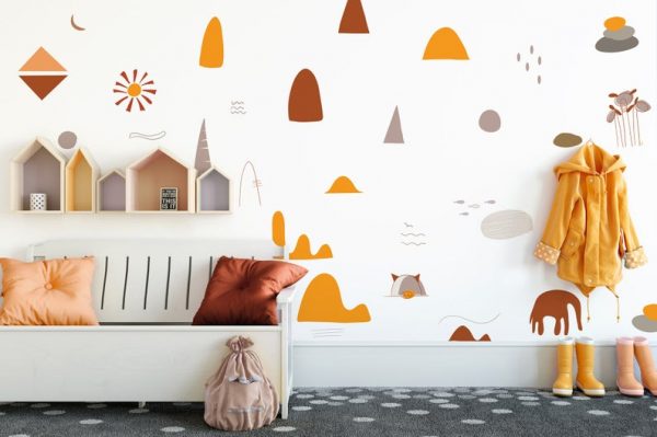 Kids Modern Art Shapes | Fabric Wall Decals