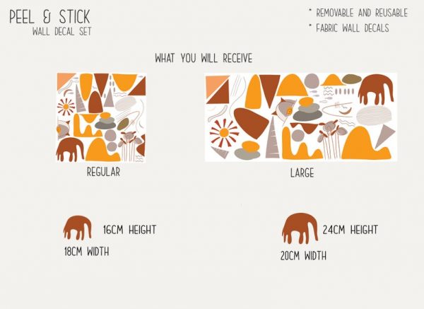 Kids Modern Art Shapes | Fabric Wall Decals