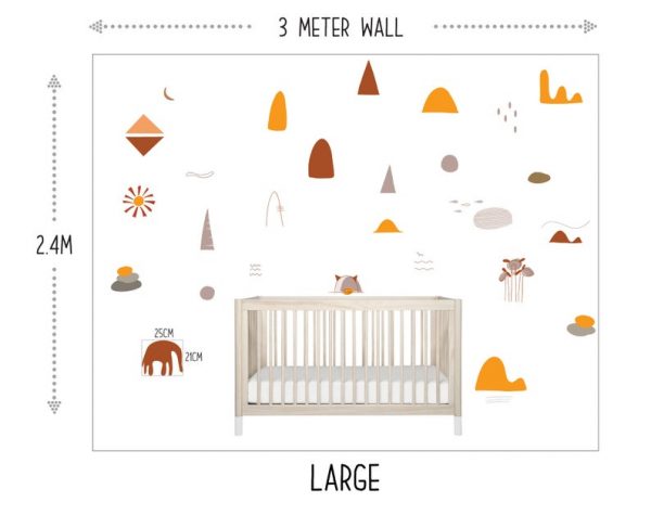 Kids Modern Art Shapes | Fabric Wall Decals