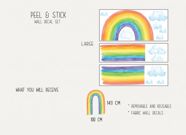 Large Watercolor Rainbow