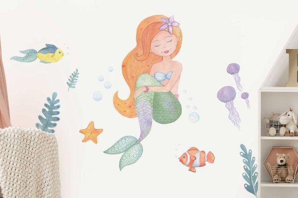 Mermaid Princess Wall Decal Set