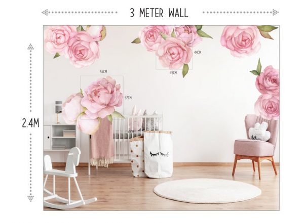 Peony Flowers Wall Sticker
