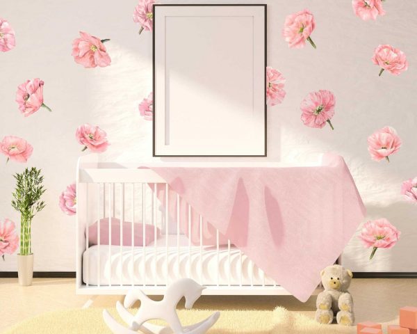 Poppy Flowers Floral Wall Decals