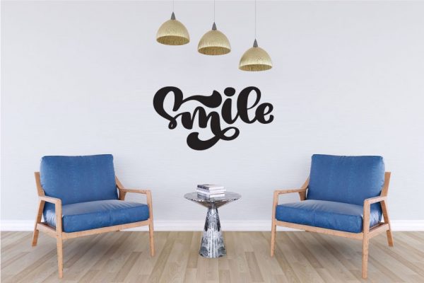 SMILE QUOTE DECAL WALL