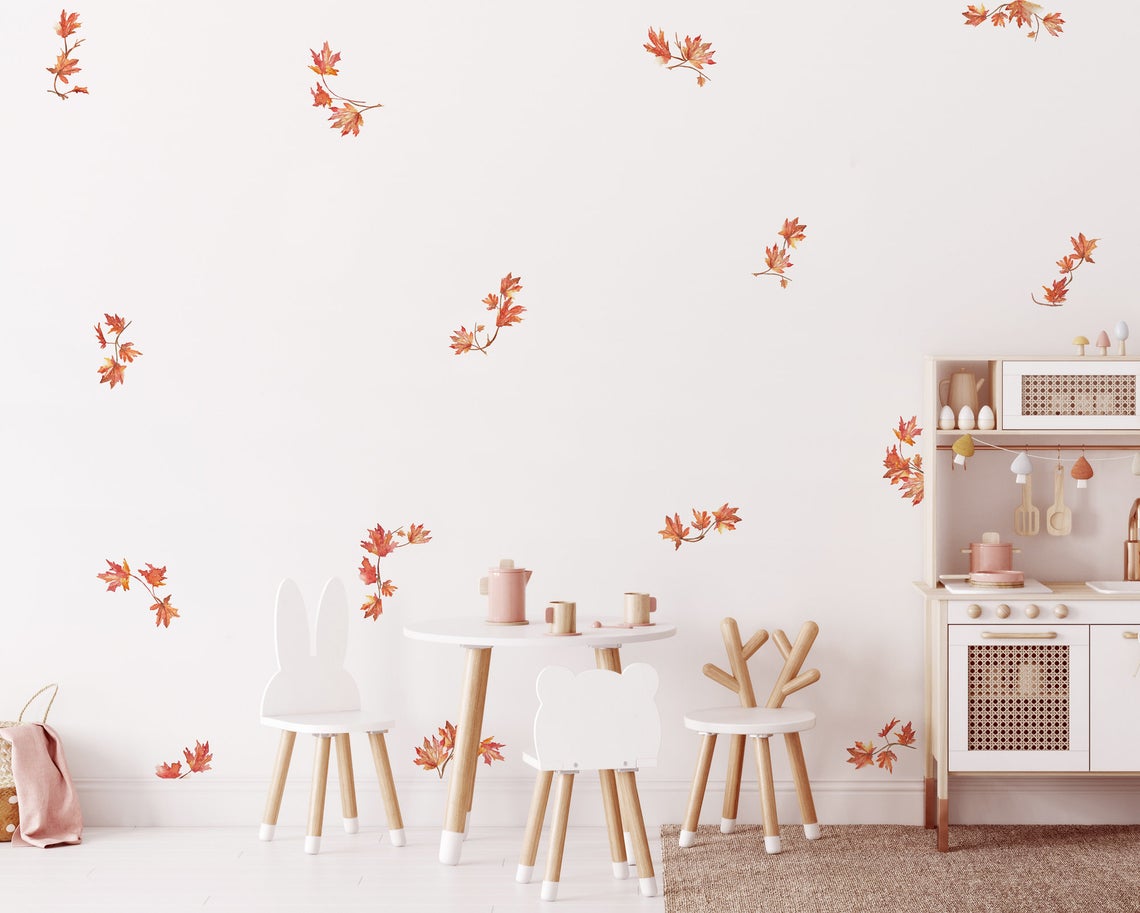 Mapel Leaves Wall Decals 02 Mapel Leaves Wall Decals 01