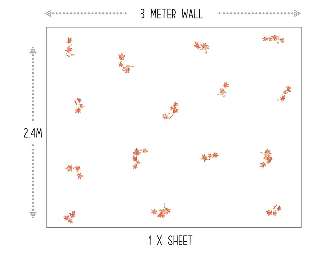 Mapel Leaves Wall Decals 03 Mapel Leaves Wall Decals 01