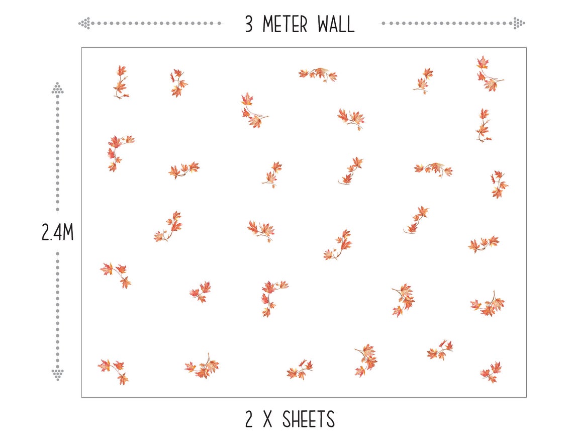 Mapel Leaves Wall Decals 04 Maple Leaves Wall Decals 01