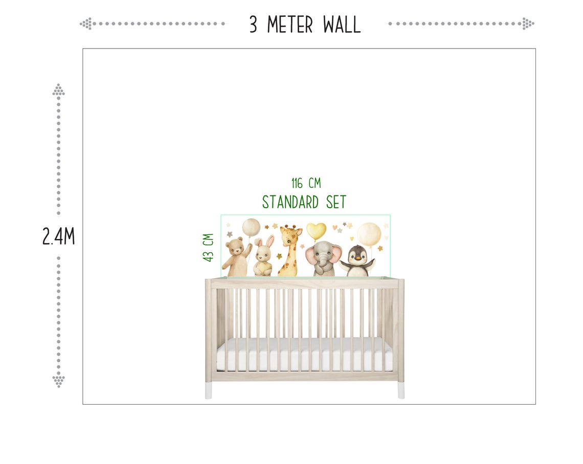 Cute Animals Nursery Wall Decals_03 Cute Animals Nursery Wall Decals_01