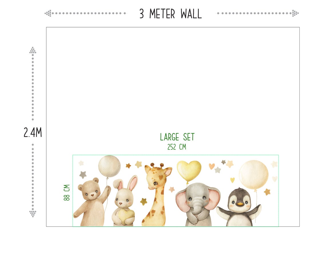 Cute Animals Nursery Wall Decals_06 Cute Animals Nursery Wall Decals_01