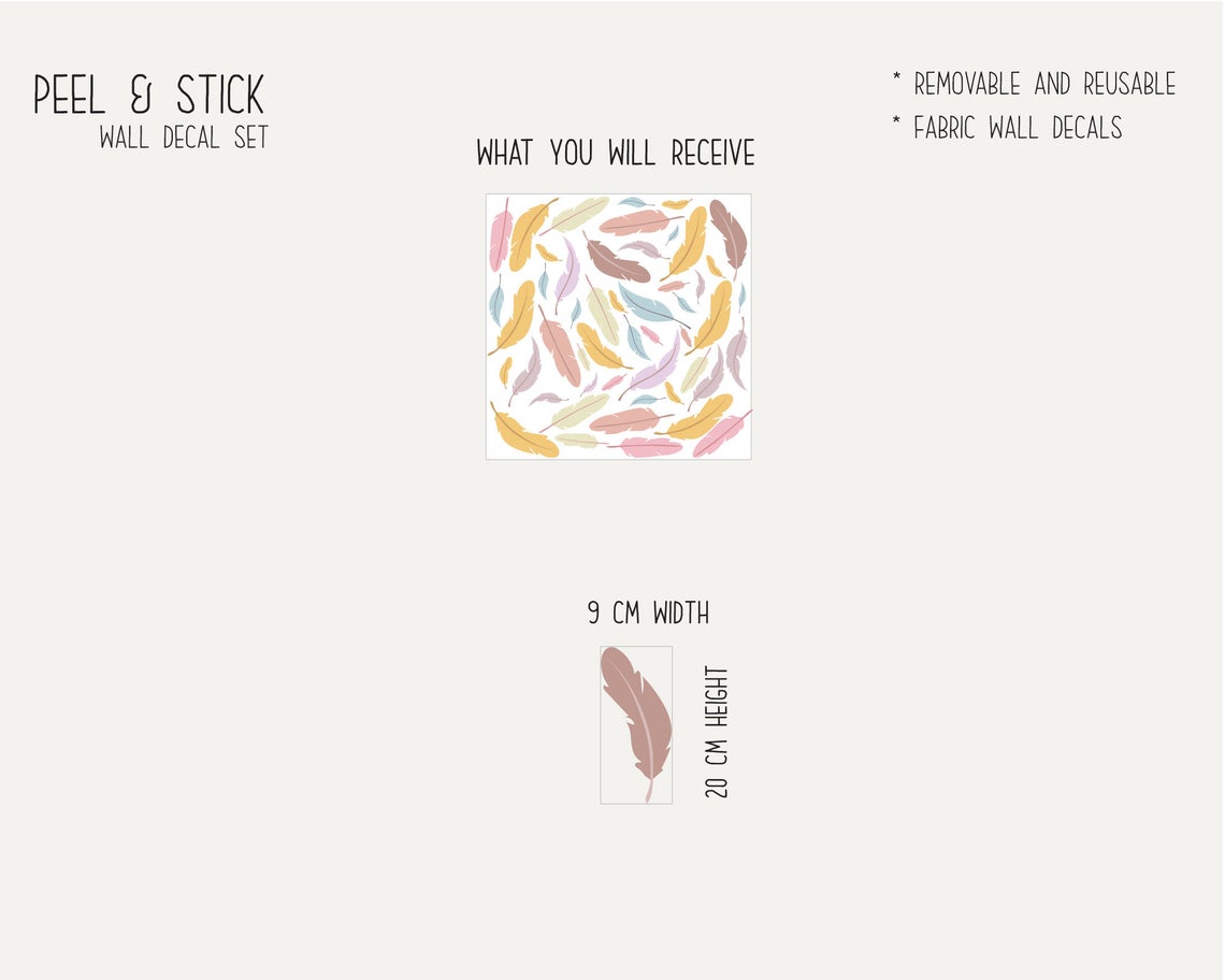 Feathers Wall Decals_02 Feathers Wall Decals_01