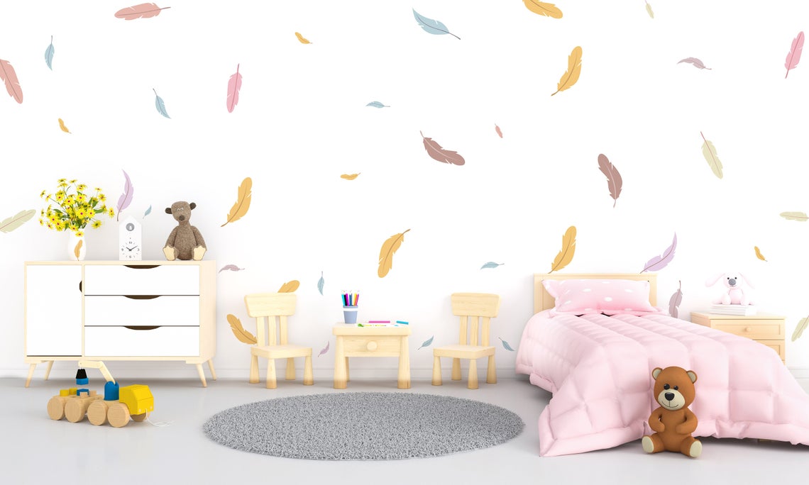 Feathers Wall Decals_04 Feathers Wall Decals_01