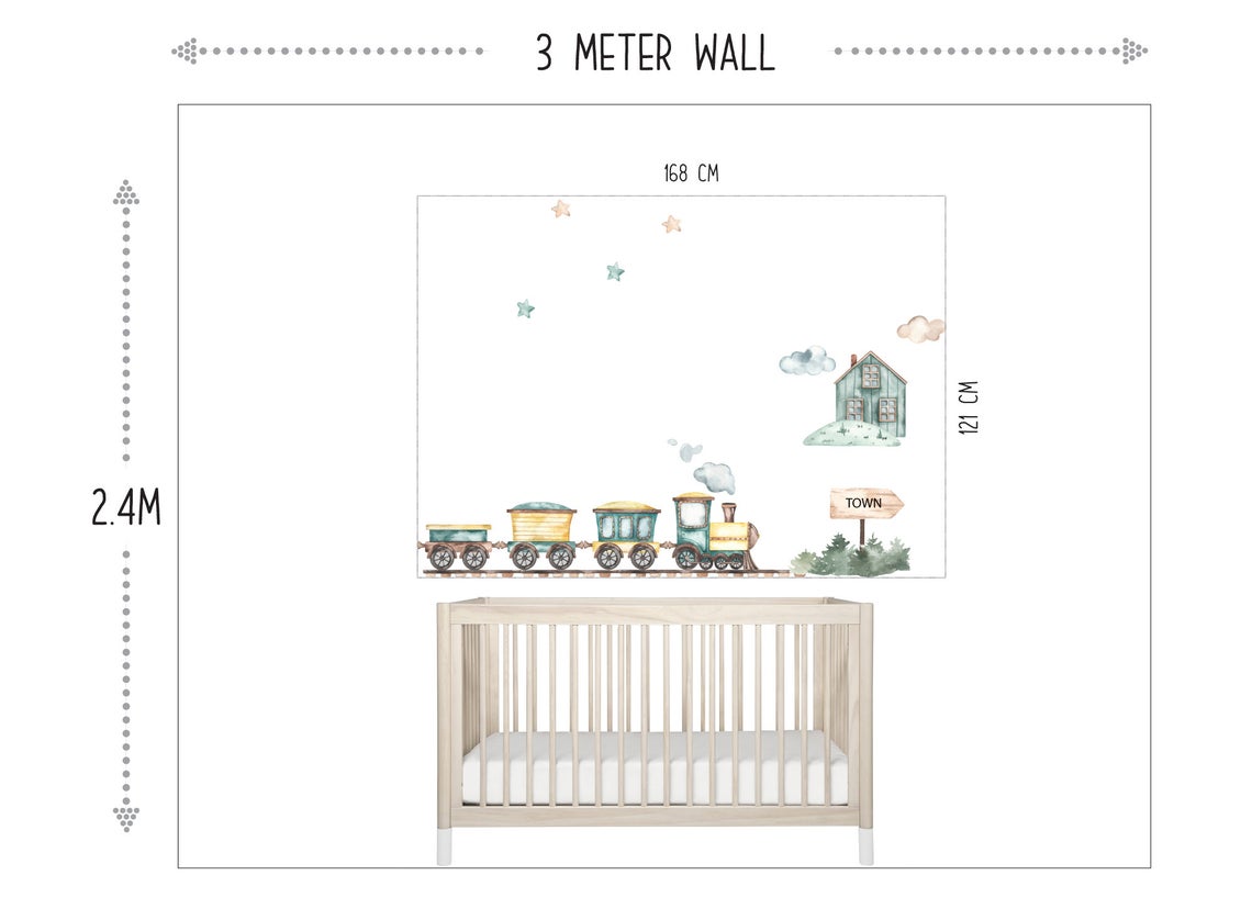 Kids Train Wall Decals_05 Kids Train Wall Decals_05