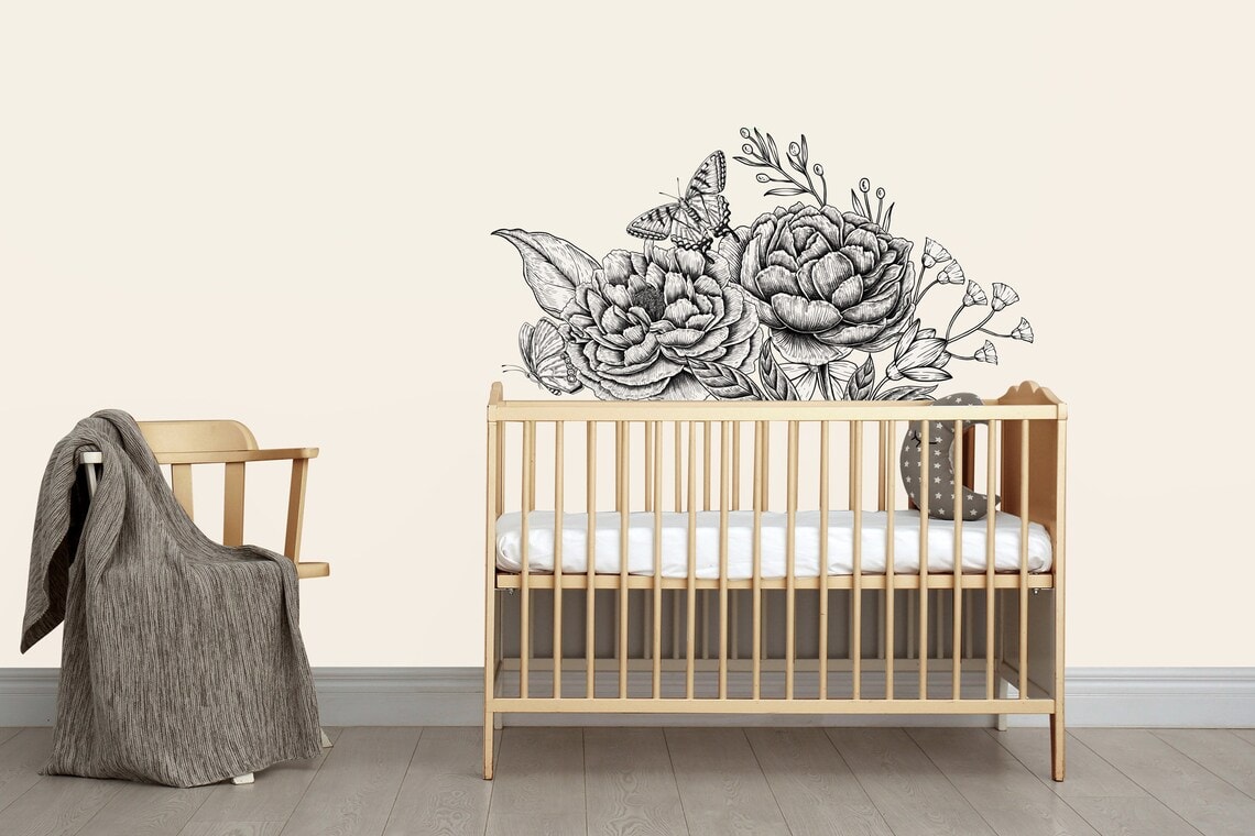 Floral Vintage Wall Decals_01 Floral Vintage Wall Decals_01
