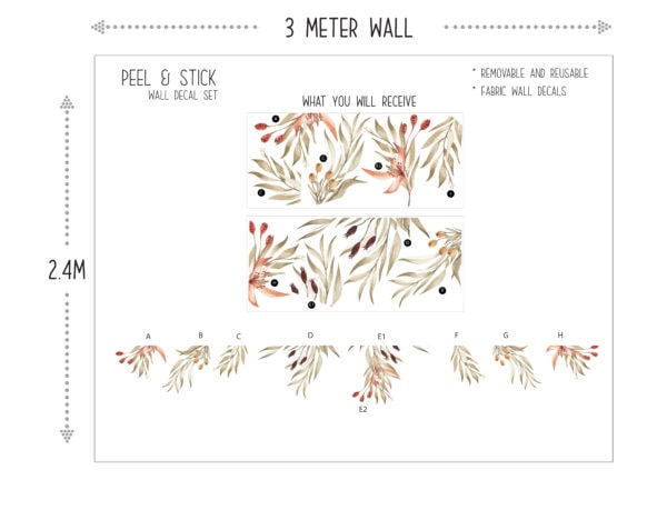 Forest Leaves wall Decals_04