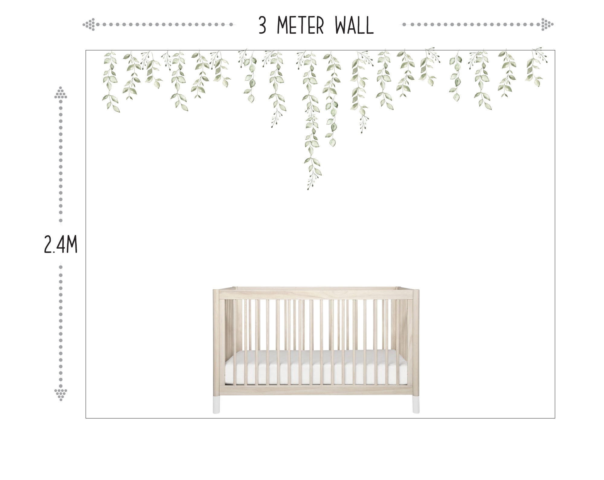 Green-Foilage-wall-File Green Foliage Leaves Nursery wall decals