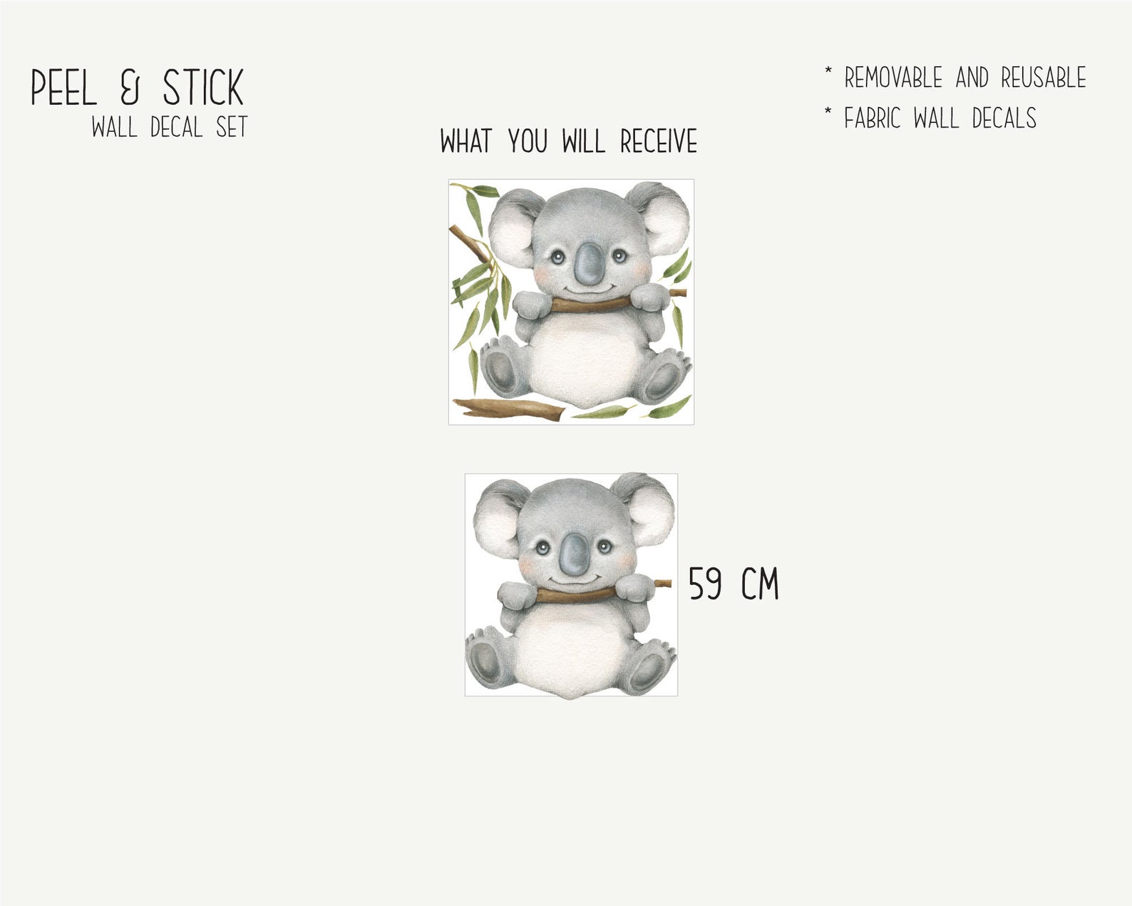 Koala on the Tree wall decals_03 Koala on the Tree wall decals_05