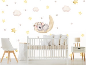 Cute Baby Koala Sleeping On The Moon_01