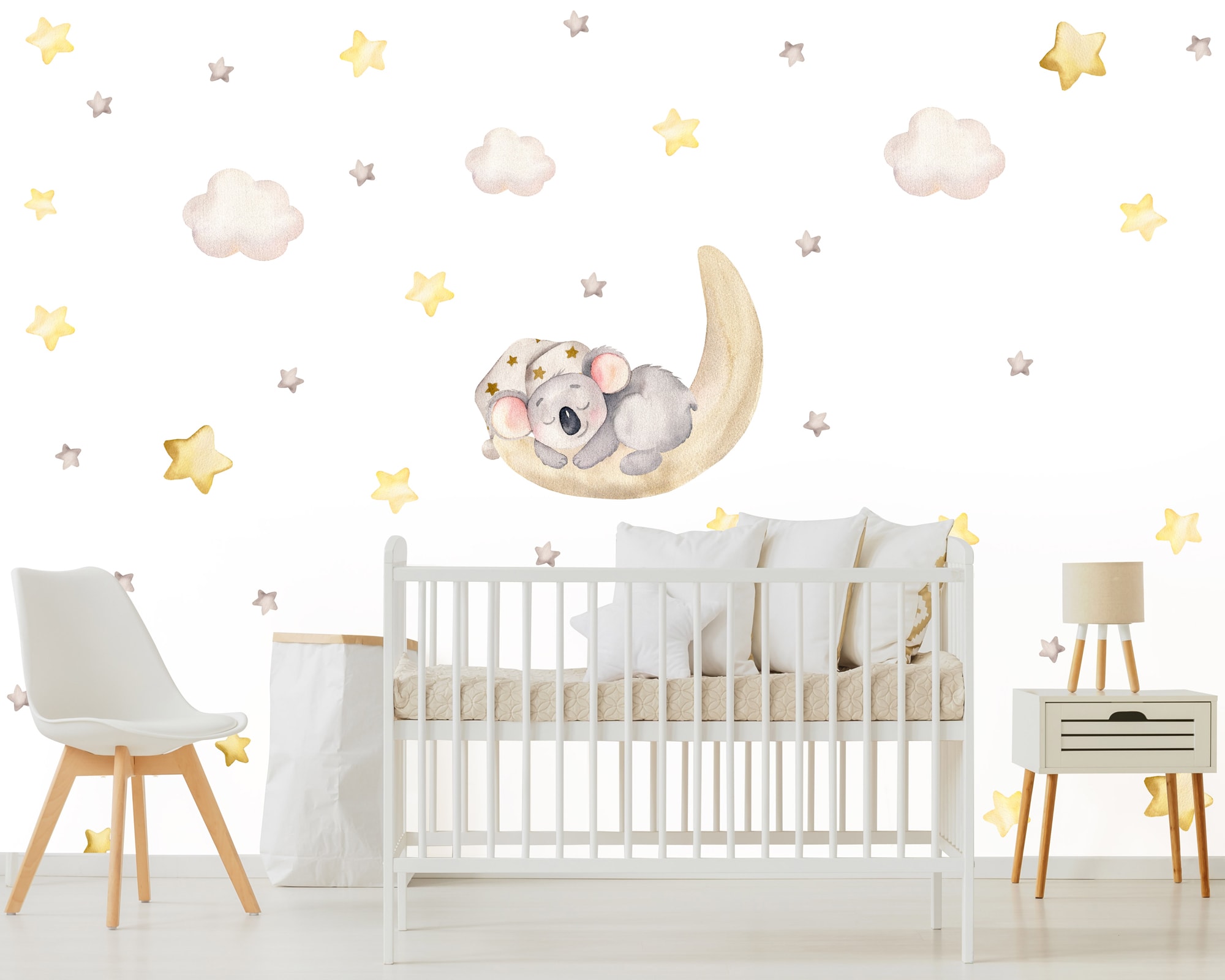 Cute Baby Koala Sleeping On The Moon_01 Cute Baby Koala Sleeping On The Moon_01