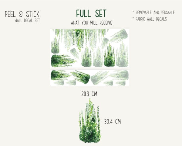 Hanging Succulent Wall Decals