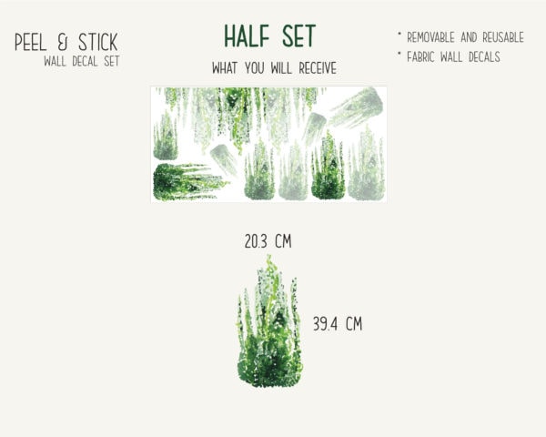 Hanging Succulent Wall Decals
