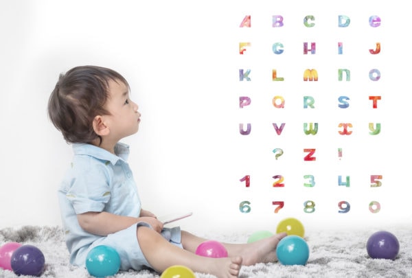 Watercolor Letters and numbers