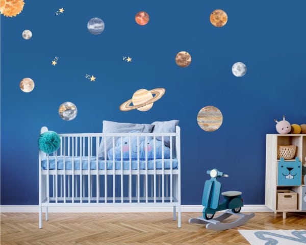 Watercolour Planets Individual Wall Decals_01