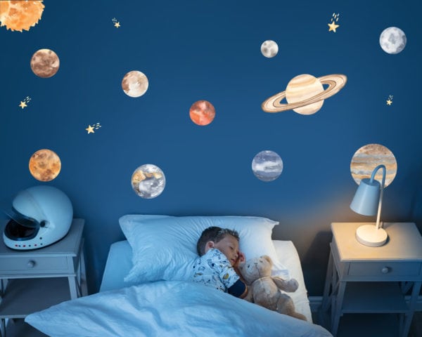 Watercolour Planets Individual Wall Decals_01