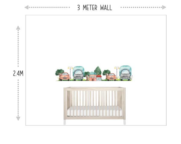 Watercolor-Transport-by-land-wall-decals---SET-file-Option-1