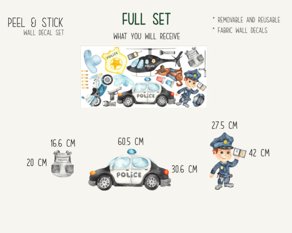 Watercolor children's Police collection_06