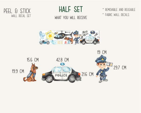 Watercolor children's Police collection_06